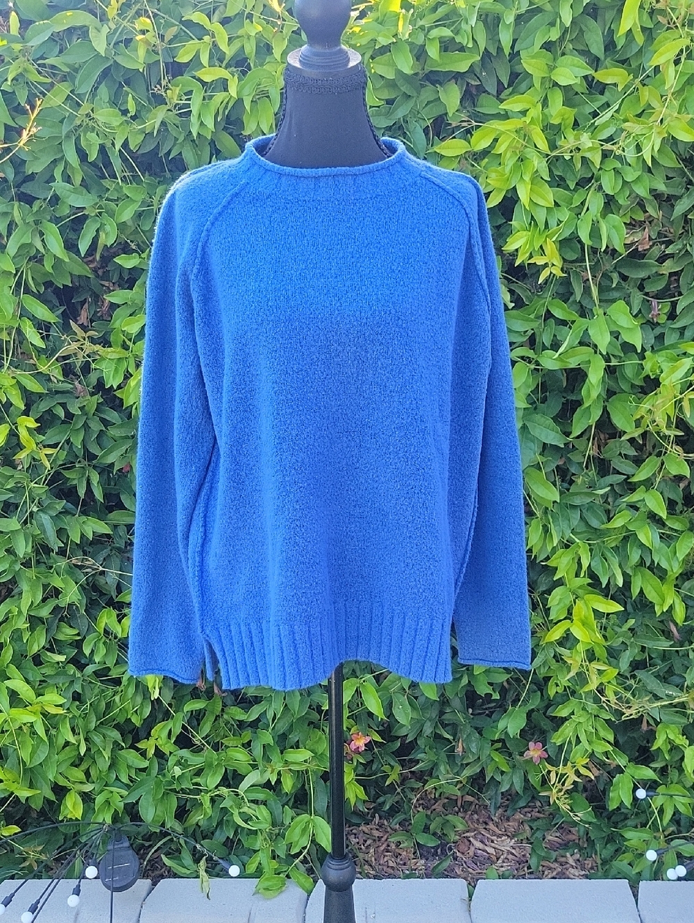 Caslon Women's Blue  Rolled Neck Sweater L
